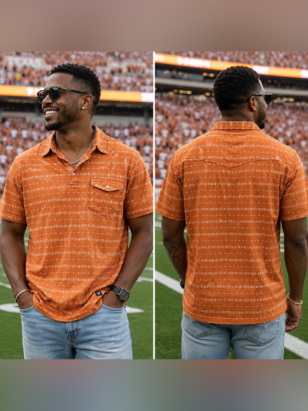 🆕 NWT Howler Brothers Texas Longhorns Jacquard Ranchero Polo XL